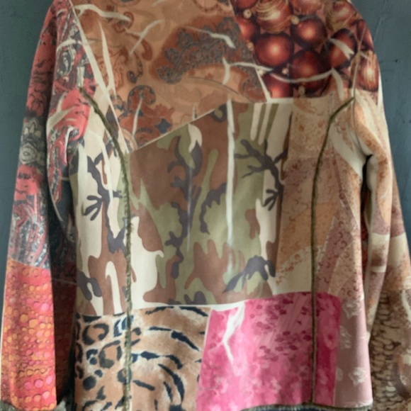 Fun Festive Jacket for the holidays !! Weavz brand - faux fur lined size M - Picture 2 of 8